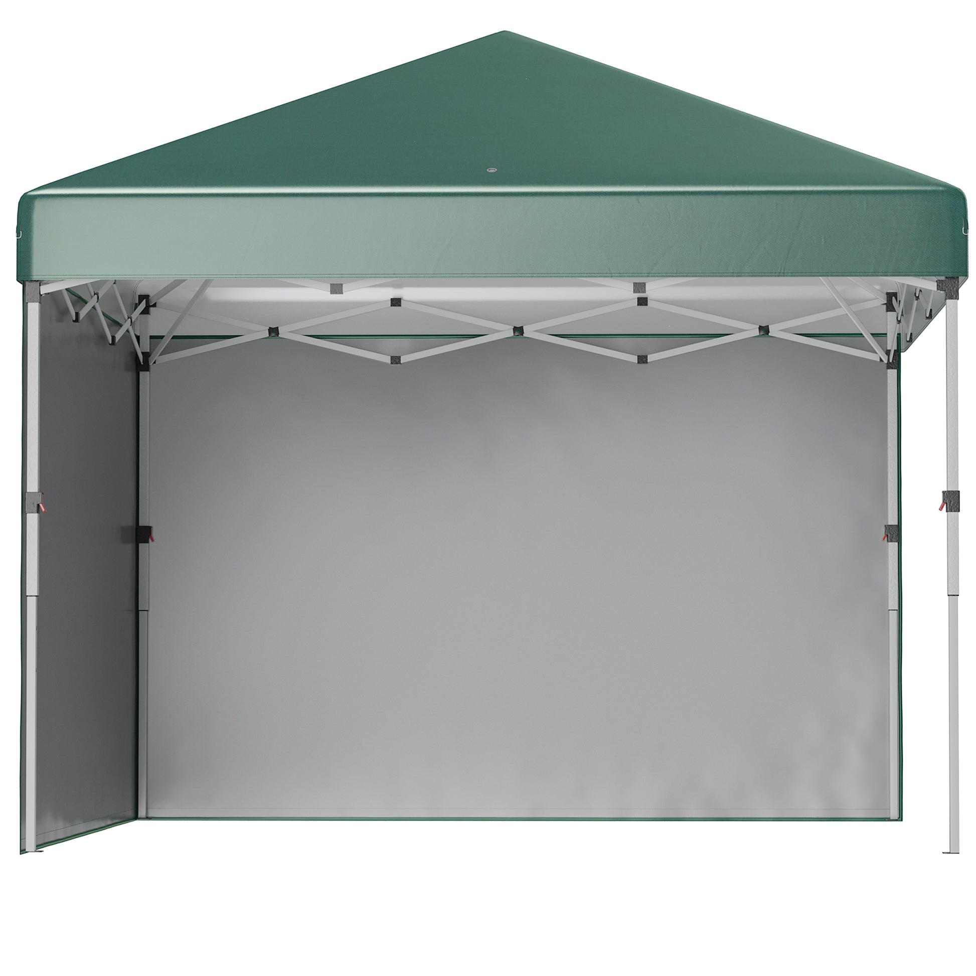 Pavilion approx. 3x3m, Water-Resistant Stable Winterproof Pop-Up Folding Canopy with 2 Side Walls, UV 30+ Protection, Foldable Party Tent Gazebo with Bag, Garden Pavilion for Camping, Green