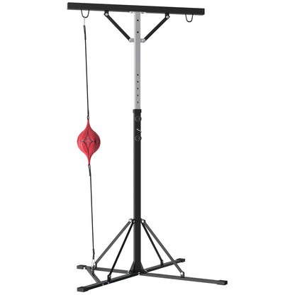 SPORTNOW Punching Bag Stand Adjustable Height, Freestanding Punching Bag Holder with Speedball, up to 60 kg Load Capacity, Steel, Black