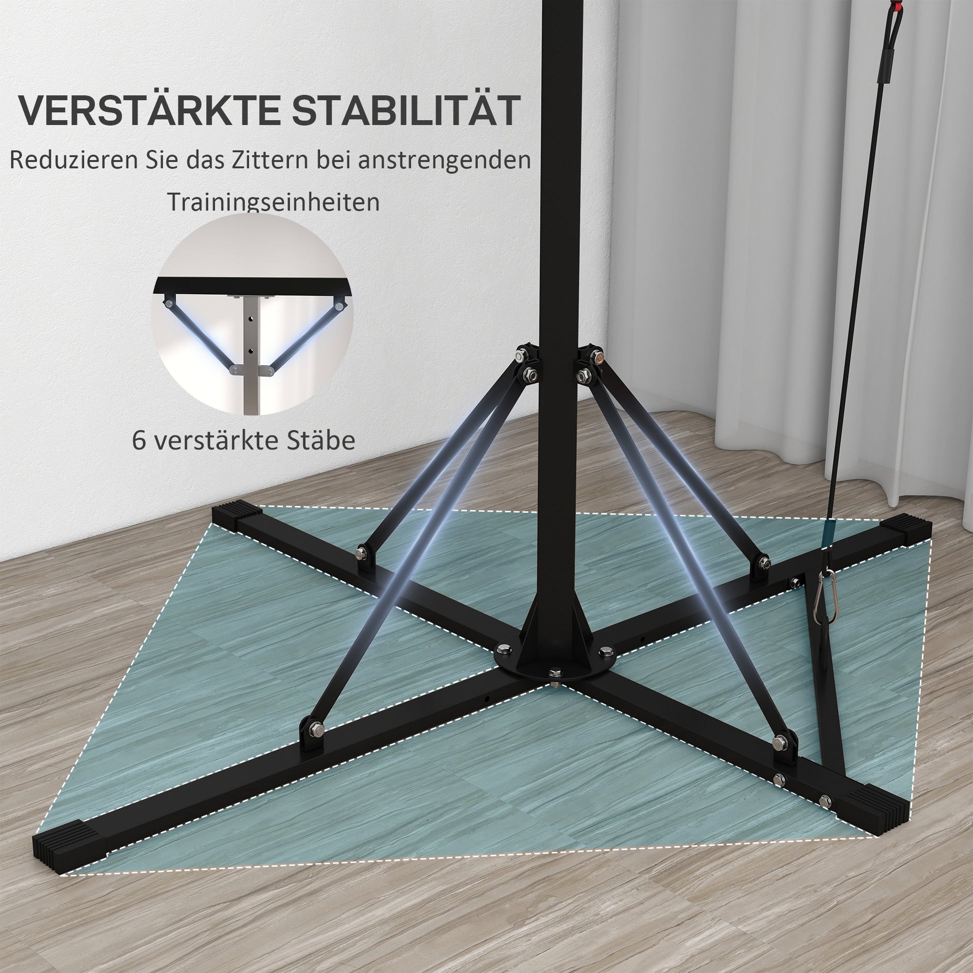 SPORTNOW Punching Bag Stand Adjustable Height, Freestanding Punching Bag Holder with Speedball, up to 60 kg Load Capacity, Steel, Black