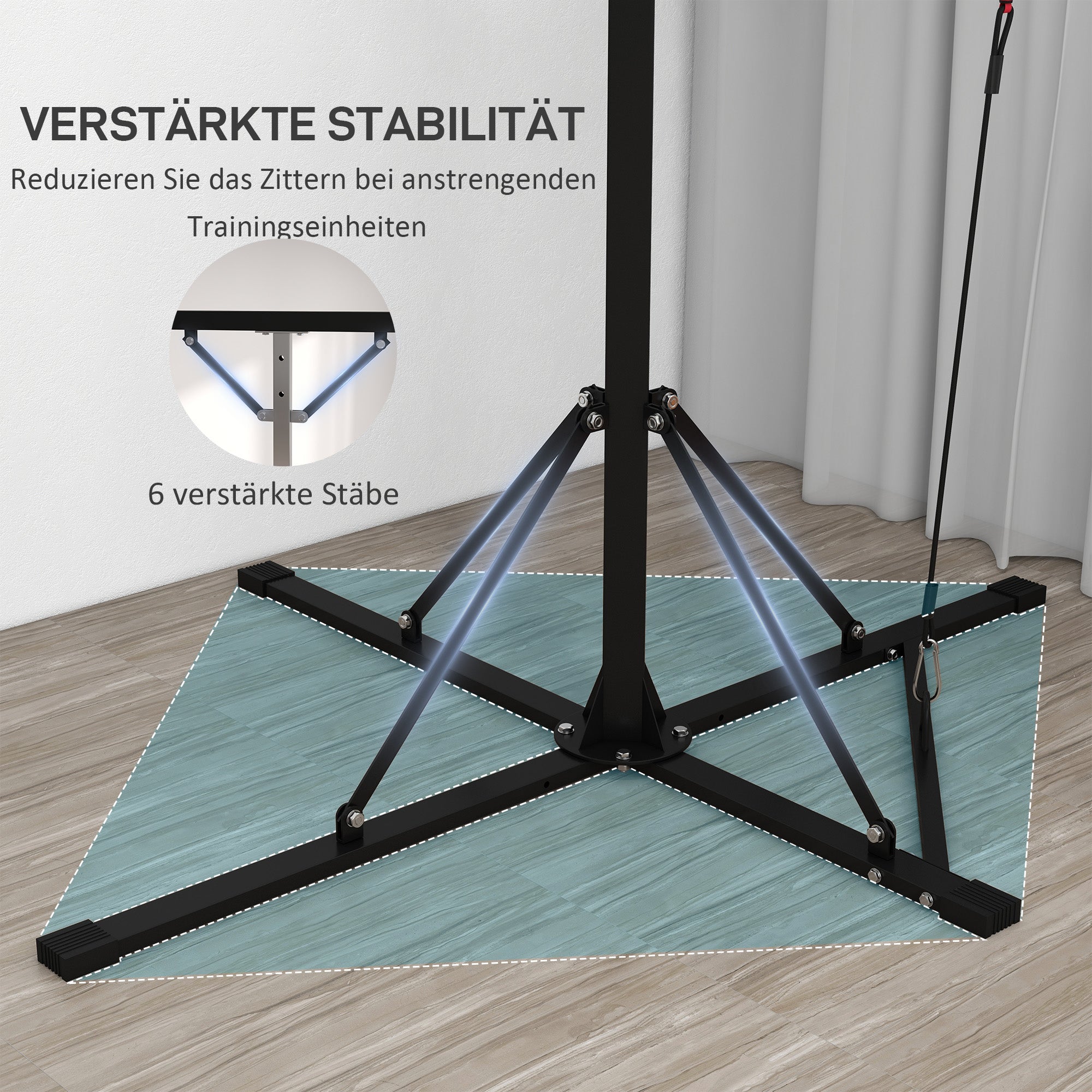 SPORTNOW Punching Bag Stand Adjustable Height, Freestanding Punching Bag Holder with Speedball, up to 60 kg Load Capacity, Steel, Black