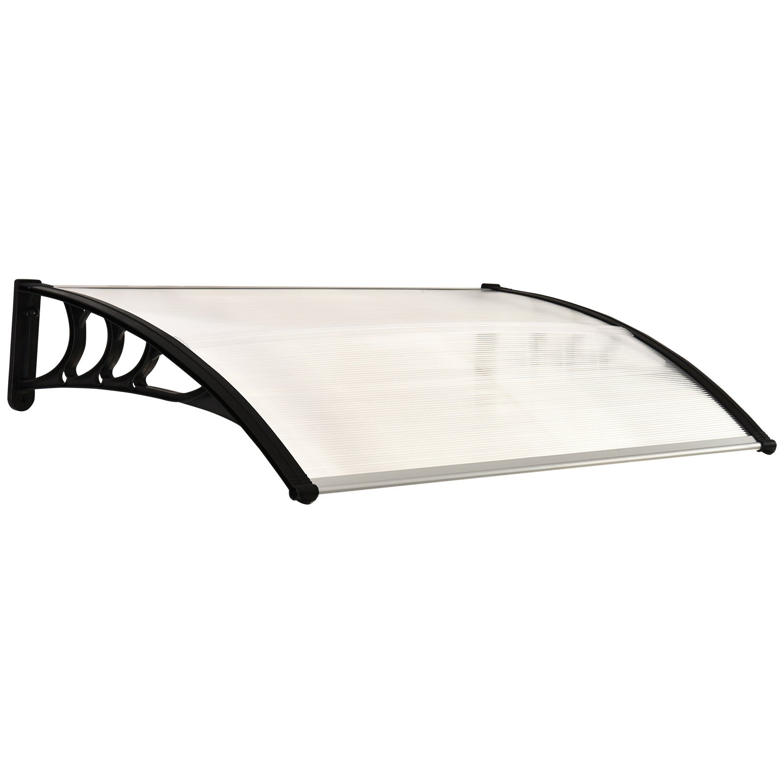 Balcony Door and Window Canopy, Waterproof and Anti-UV Outdoor Canopy in Polycarbonate for Exterior, 75x120cm