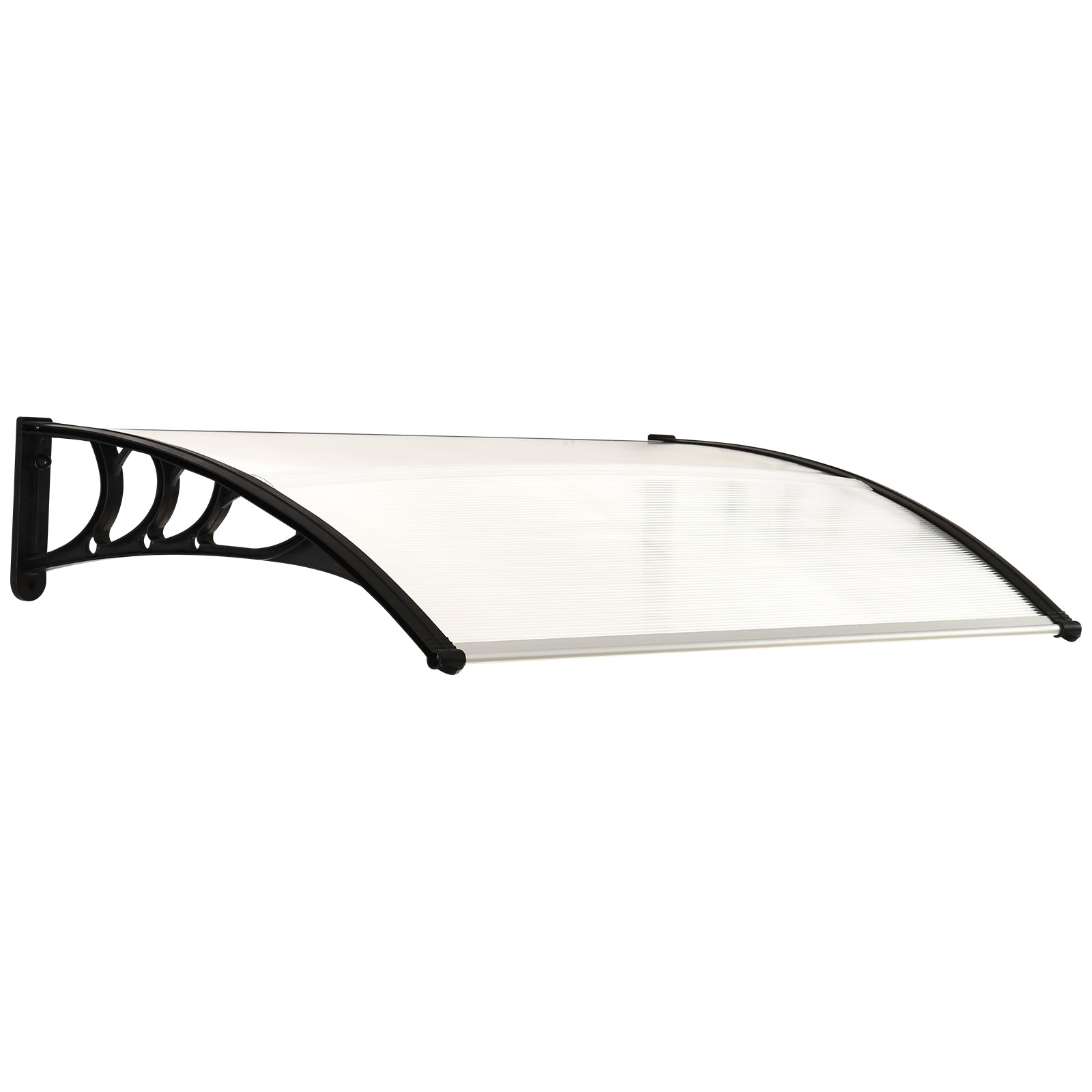 Balcony Door and Window Canopy, Waterproof and Anti-UV Outdoor Canopy in Polycarbonate for Exterior, 75x120cm