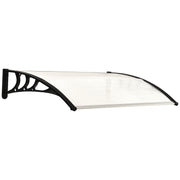 Balcony Door and Window Canopy, Waterproof and Anti-UV Outdoor Canopy in Polycarbonate for Exterior, 75x120cm
