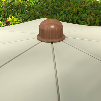 Large Beach Umbrella with Fringe Ø190 cm Outdoor Terrace Umbrella with UV40+ Protection Windproof Waterproof 32 mm Pole and Light Olive Green Carrying Bag