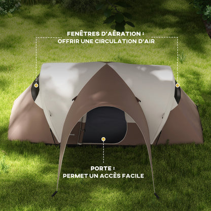 Family Camping Tent 5-6 Person Waterproof Lightweight Ventilated with Carry Bag, dim. 550L x 300W x 198H cm