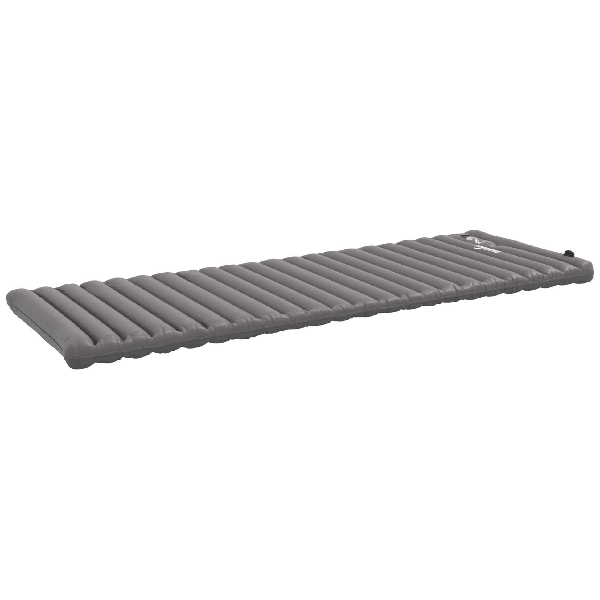 Inflatable Camping Mattress, single air mattress for optimized comfort, 1 person, foldable, with carrying bag, 195 x 70 x 10 cm, gray