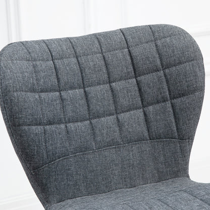 Set of 2 Bar Stools Design Curved Buttoned Backrest Adjustable Seat Height 61-81 cm 360° Swivel Velvet Footrest Gray