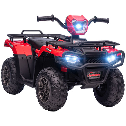 Kids Quad Electric 12V Children's Quad with Forward, Reverse Function, Music, MP3, LED Headlights Electric Quad for Children 3-5 Years Red