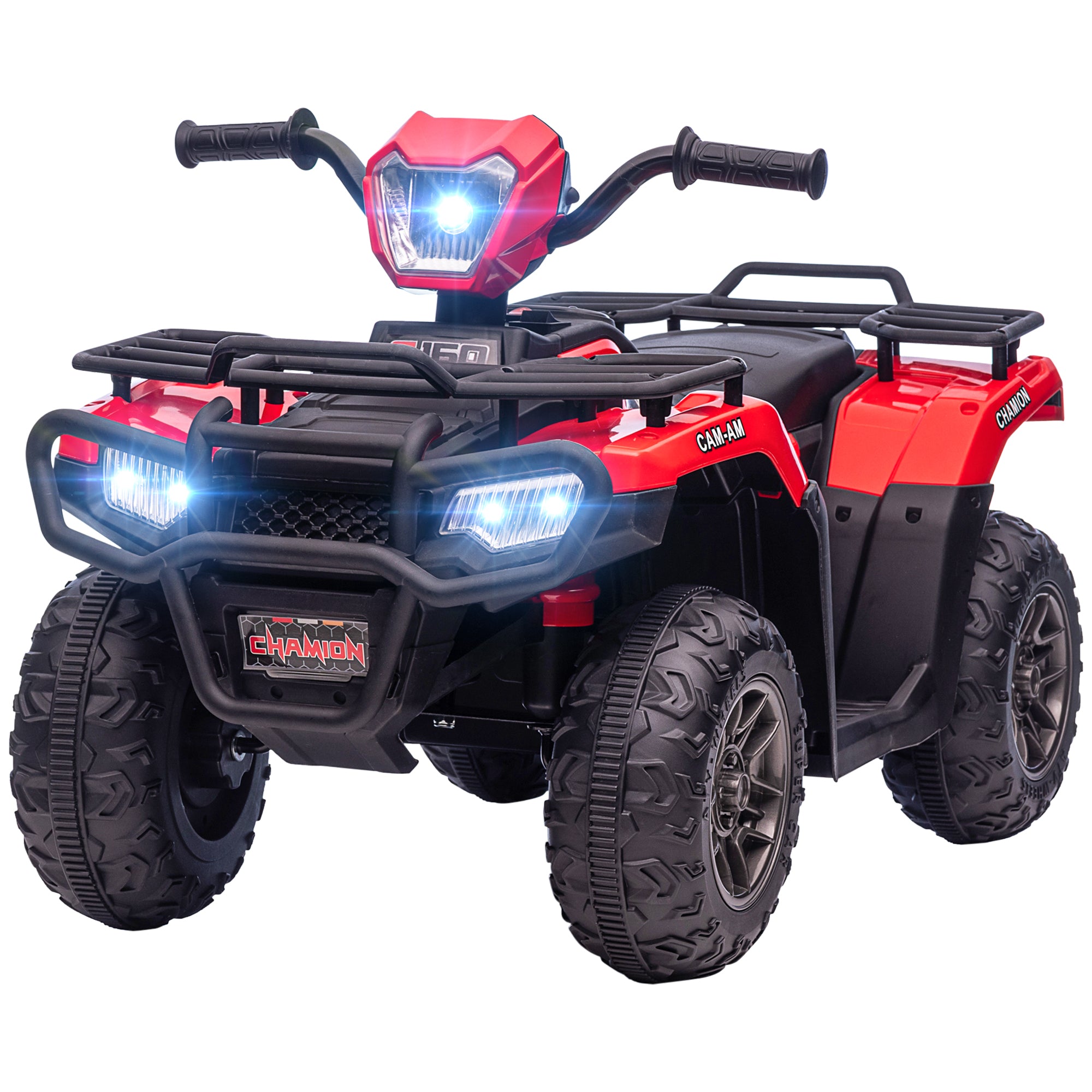 Kids Quad Electric 12V Children's Quad with Forward, Reverse Function, Music, MP3, LED Headlights Electric Quad for Children 3-5 Years Red