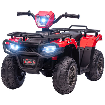 Kids Quad Electric 12V Children's Quad with Forward, Reverse Function, Music, MP3, LED Headlights Electric Quad for Children 3-5 Years Red