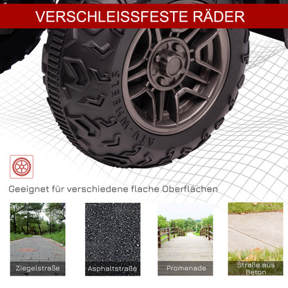 Kids Quad Electric 12V Children's Quad with Forward, Reverse Function, Music, MP3, LED Headlights Electric Quad for Children 3-5 Years Red