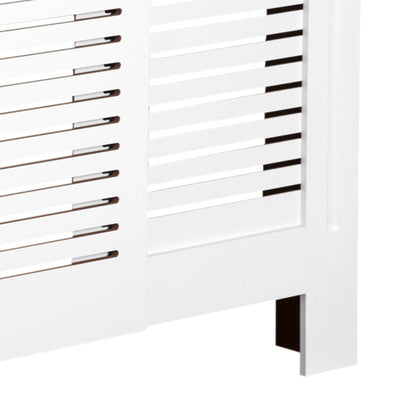 Contemporary Design Extendable Radiator Cover 139-208.5 x 20.5 x 82.5 cm MDF White