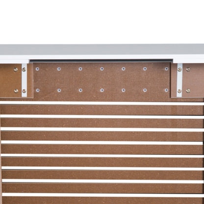 Contemporary Design Extendable Radiator Cover 139-208.5 x 20.5 x 82.5 cm MDF White