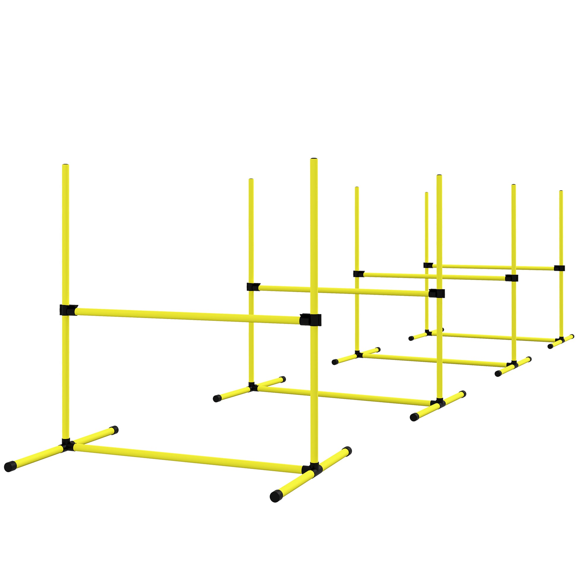 Agility Set for Dogs 4-Piece Agility Equipment for Dog Training with 4 Adjustable Height Hurdles Carry Bag Coordination Training Agility Set for Games Training