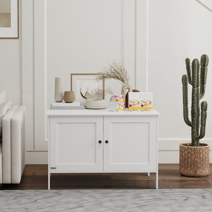 Cat Litter Box Cabinet Cat House with Door Partition Cat Toilet Cat Cabinet for Large Cats Side Table Cat Cave 80 x 51 x 54 cm White