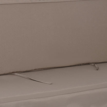 2-Piece Swing Cushion 130x45x5 cm Padded Seat and Backrest Cushion for Garden Terrace Balcony Outdoor Brown