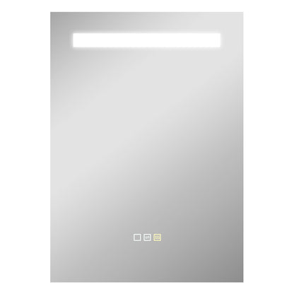 Bathroom Mirror with LED Light 70x50 cm Wall Mirror with 3 Light Colors Anti-fog Function Memory Function Touch Switch IP44