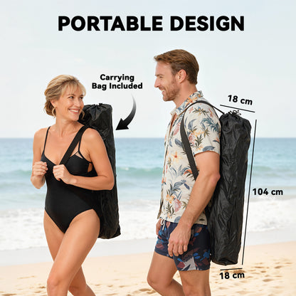 2-Pack Folding Camping Chairs, Adjustable Backrest, Footrest, Cup Holder & Headrest, Garden & Beach Chairs for Adults, Folding Recliners, Up to 265 lb