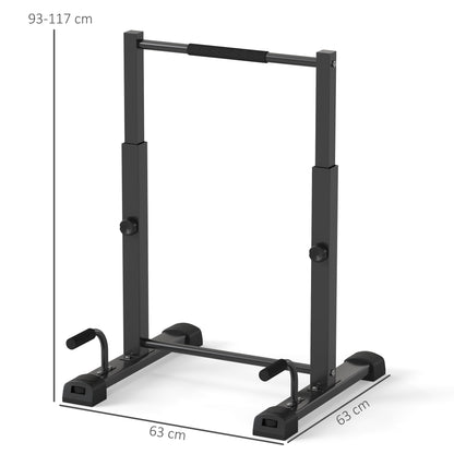 SPORTNOW Dip Bars Dip Station up to 540 kg Load Height Adjustable Fitness Bars Push Up Stand Bar Fitness Parallettes, Push-Up Handles for Calisthenics, Home, Strength Training