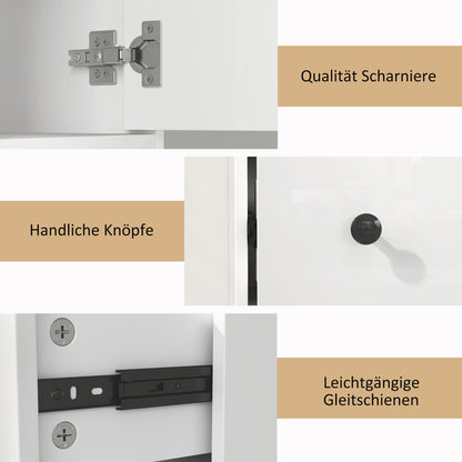 Bathroom Cabinet Slim, Tall Toilet Cabinet with Drawer, 3 Open Compartments, Adjustable Shelf, Bathroom Cabinet for Small Spaces, Bathroom, Living Room 20 x 20 x 178 cm White