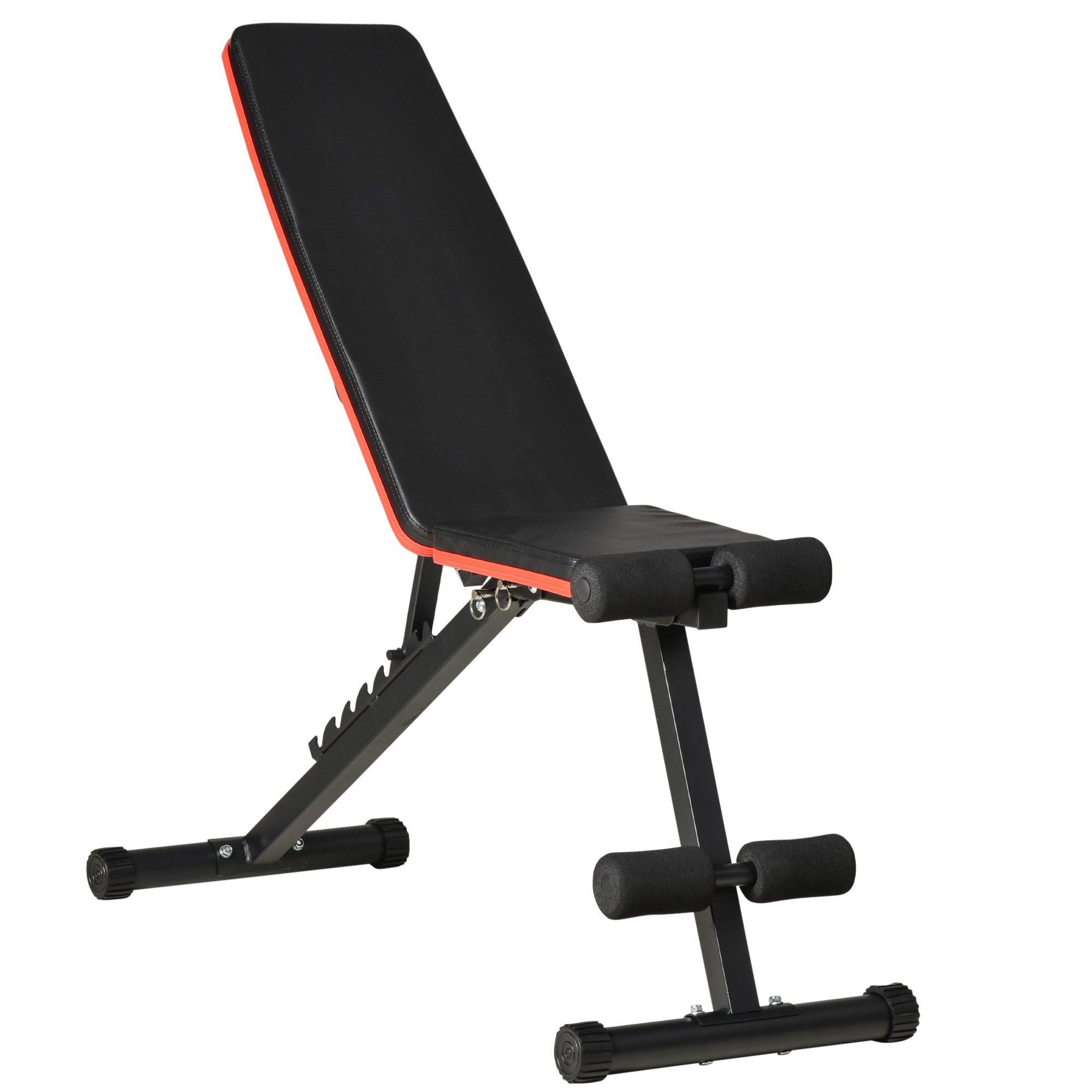 Foldable Weight Bench 2 in 1 Steel Weightlifting Bench with Adjustable Height 7-Position Incline Backrest for Home Gym Training Load 120 kg 116x43x56-116 cm Black