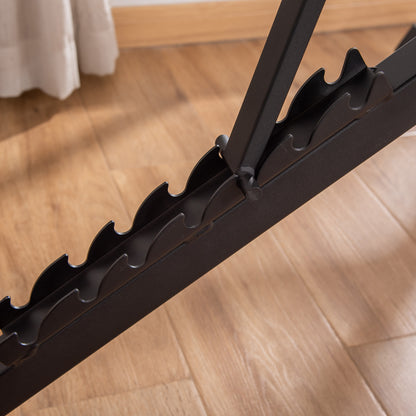 Foldable Weight Bench 2 in 1 Steel Weightlifting Bench with Adjustable Height 7-Position Incline Backrest for Home Gym Training Load 120 kg 116x43x56-116 cm Black