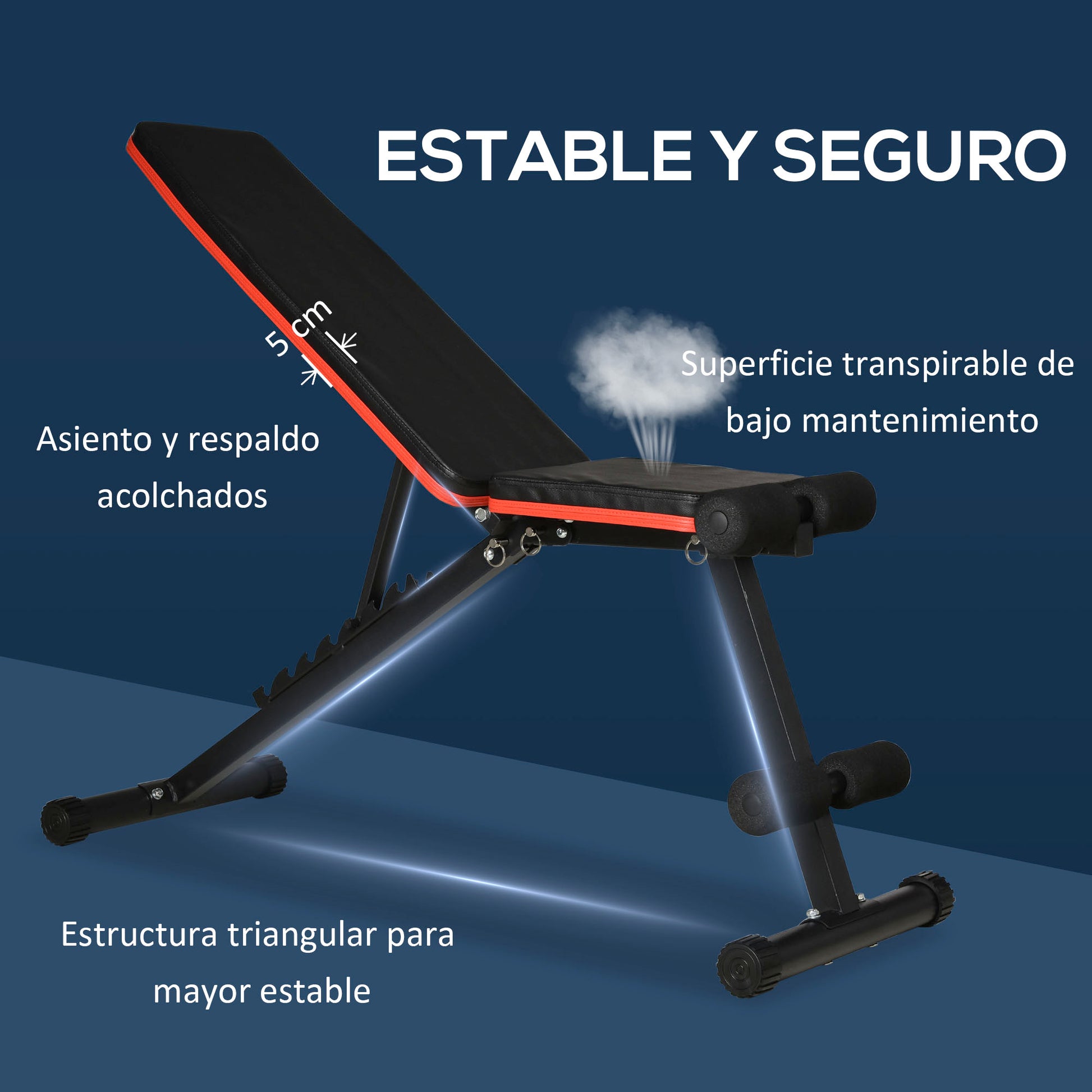 Foldable Weight Bench 2 in 1 Steel Weightlifting Bench with Adjustable Height 7-Position Incline Backrest for Home Gym Training Load 120 kg 116x43x56-116 cm Black