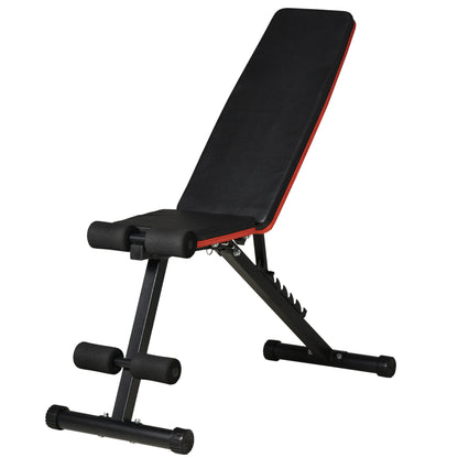 Foldable Weight Bench 2 in 1 Steel Weightlifting Bench with Adjustable Height 7-Position Incline Backrest for Home Gym Training Load 120 kg 116x43x56-116 cm Black