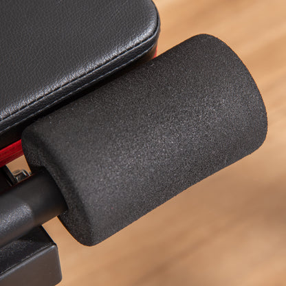 Foldable Weight Bench 2 in 1 Steel Weightlifting Bench with Adjustable Height 7-Position Incline Backrest for Home Gym Training Load 120 kg 116x43x56-116 cm Black