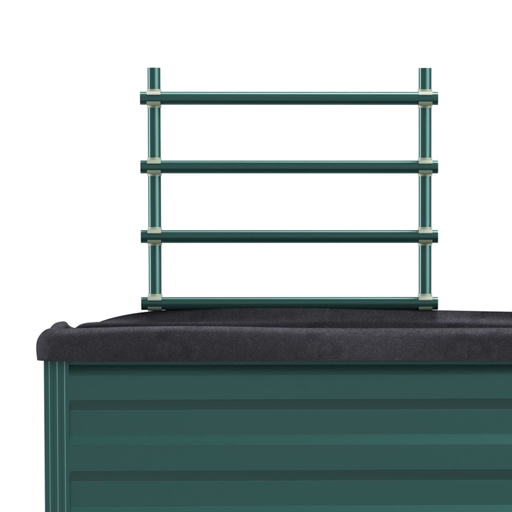 Raised Garden Bed with Trellis, Flower Box with Wheels, Planting Bed with Storage Shelf for Patio, Balcony, Galvanized Steel, Green, 85 x 40 x 135 cm