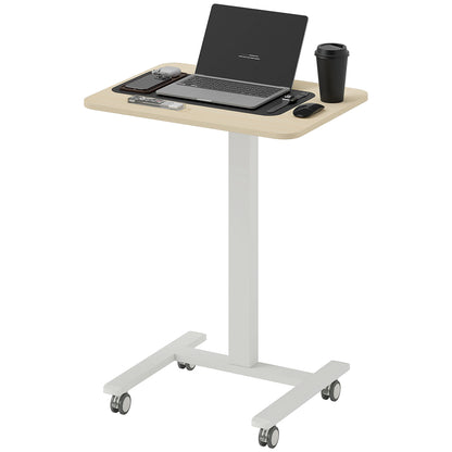 Height-Adjustable Standing Laptop Desk, Hand Crank 26.8–42.5" (68–108 cm) — Yellow