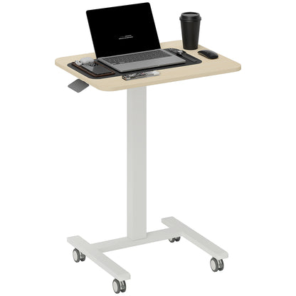 Height-Adjustable Standing Laptop Desk, Hand Crank 26.8–42.5" (68–108 cm) — Yellow