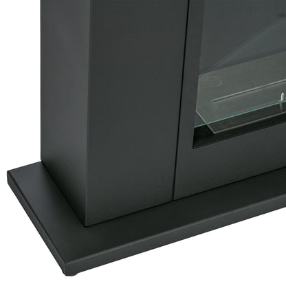 Bioethanol Fireplace Burner 0.9L, approximately 3-hour burning time 73 x 20 x 75 cm coverage 20-25 m² black steel