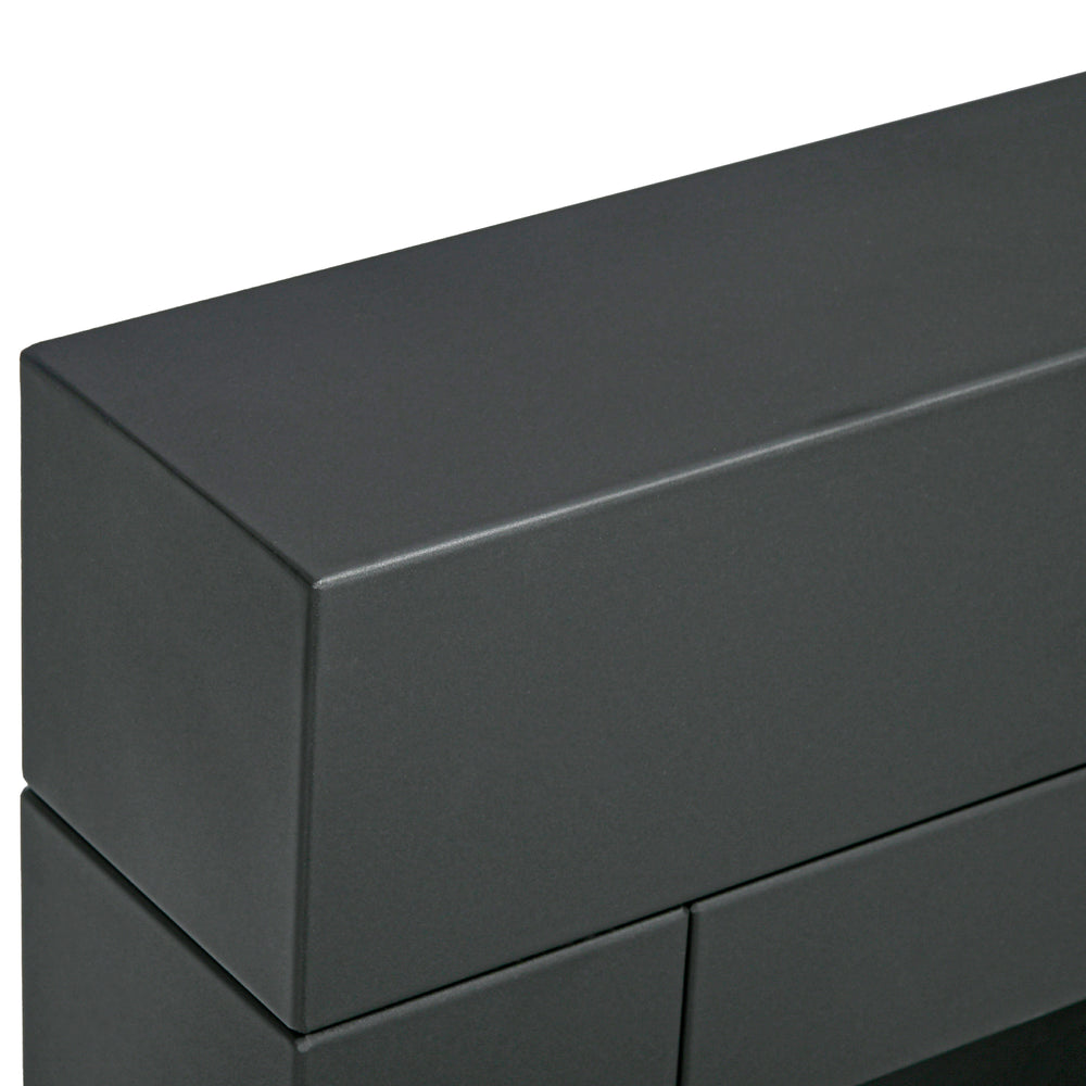 HOMCOM Bioetanol Kaminec 0.9L, približno 3 sata gorenja, dimenzije 73 x 20 x 75 cm za prostor do 20-25 m², crni čelik