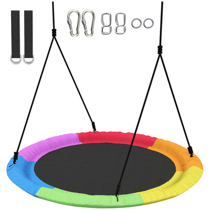 39.4" Adjustable Nest Swing Ø100 cm — Heavy-Duty Hanging Swing for Kids & Adults, Up to 661 lb, Indoor/Outdoor, Multicolor