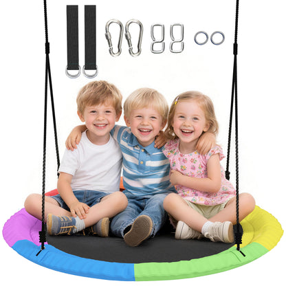 39.4" Adjustable Nest Swing Ø100 cm — Heavy-Duty Hanging Swing for Kids & Adults, Up to 661 lb, Indoor/Outdoor, Multicolor