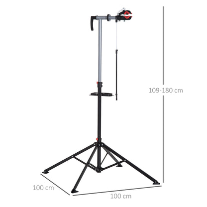 Bike Repair Stand 109-180cm with Tool Tray for Bike Maintenance