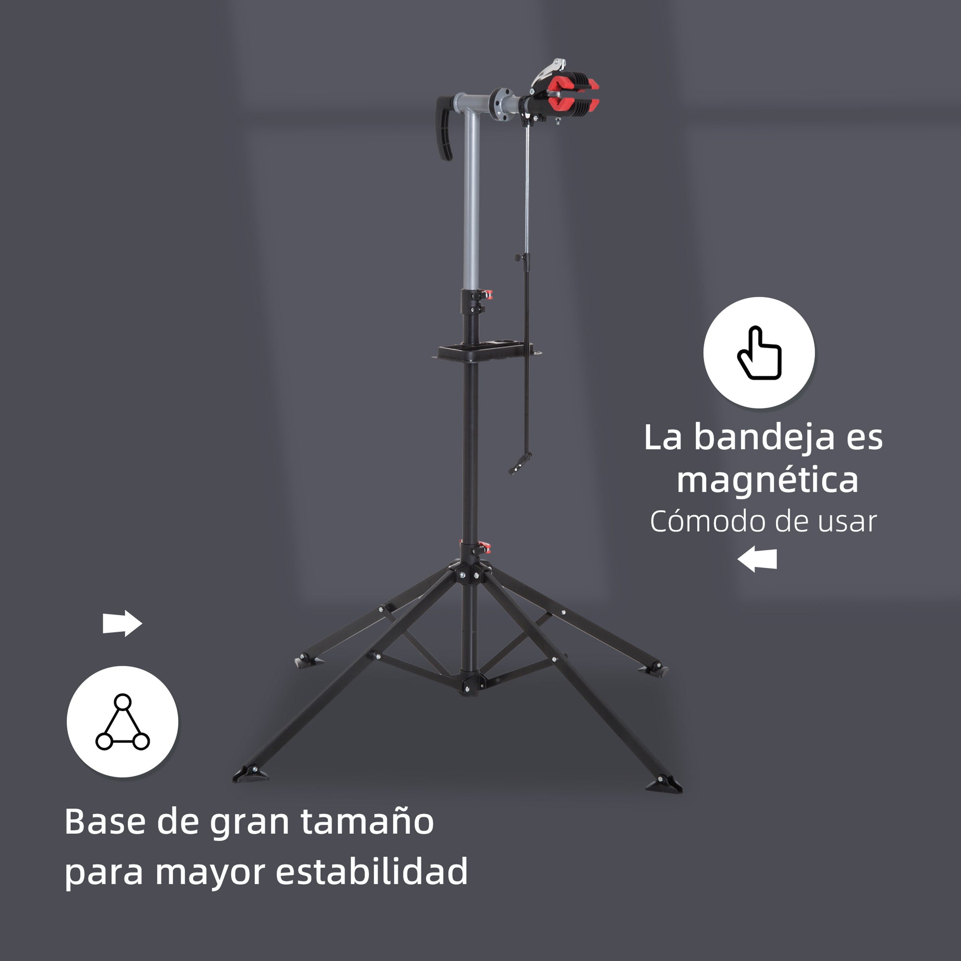 Bike Repair Stand 109-180cm with Tool Tray for Bike Maintenance