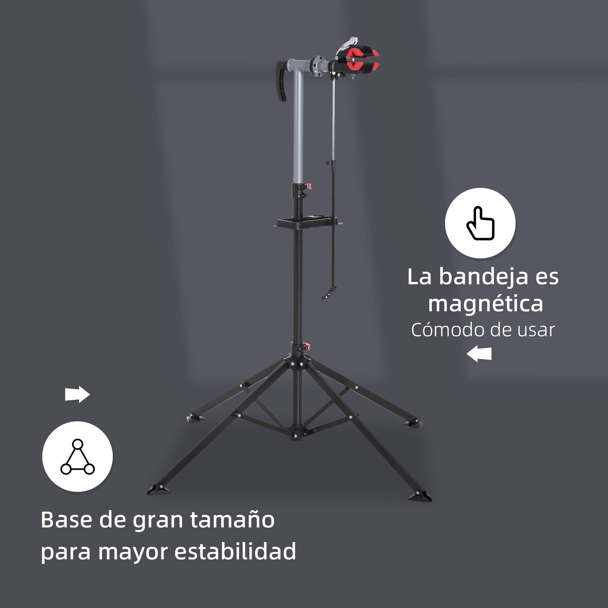 Bike Repair Stand 109-180cm with Tool Tray for Bike Maintenance