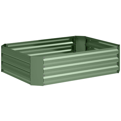 Raised Garden Bed from Steel, Planting Bed Cold Frame Garden Bed Flower Box stackable, Planting Box Vegetable Bed 120x90x30cm for Garden Balcony, Plant Pot for Flowers, Plants, Vegetables