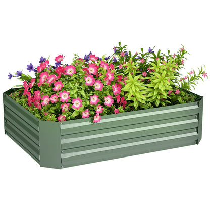 Raised Garden Bed from Steel, Planting Bed Cold Frame Garden Bed Flower Box stackable, Planting Box Vegetable Bed 120x90x30cm for Garden Balcony, Plant Pot for Flowers, Plants, Vegetables