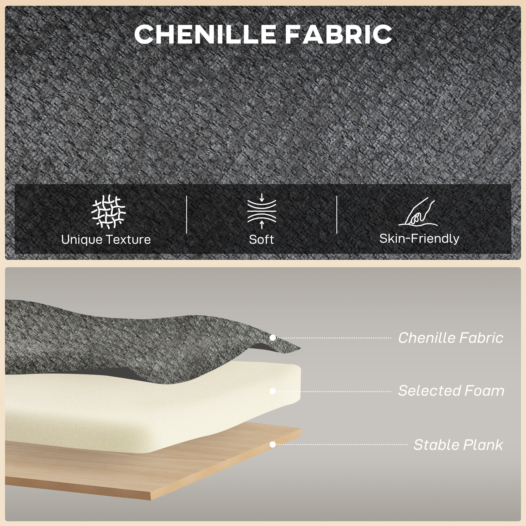 2-Seater Compact Wingback Sofa with 2 Throw Pillows, 46 in Thickly Padded Loveseat, Modern Upholstered Couch with Wood Legs for Living Room or Bedroom, Gray