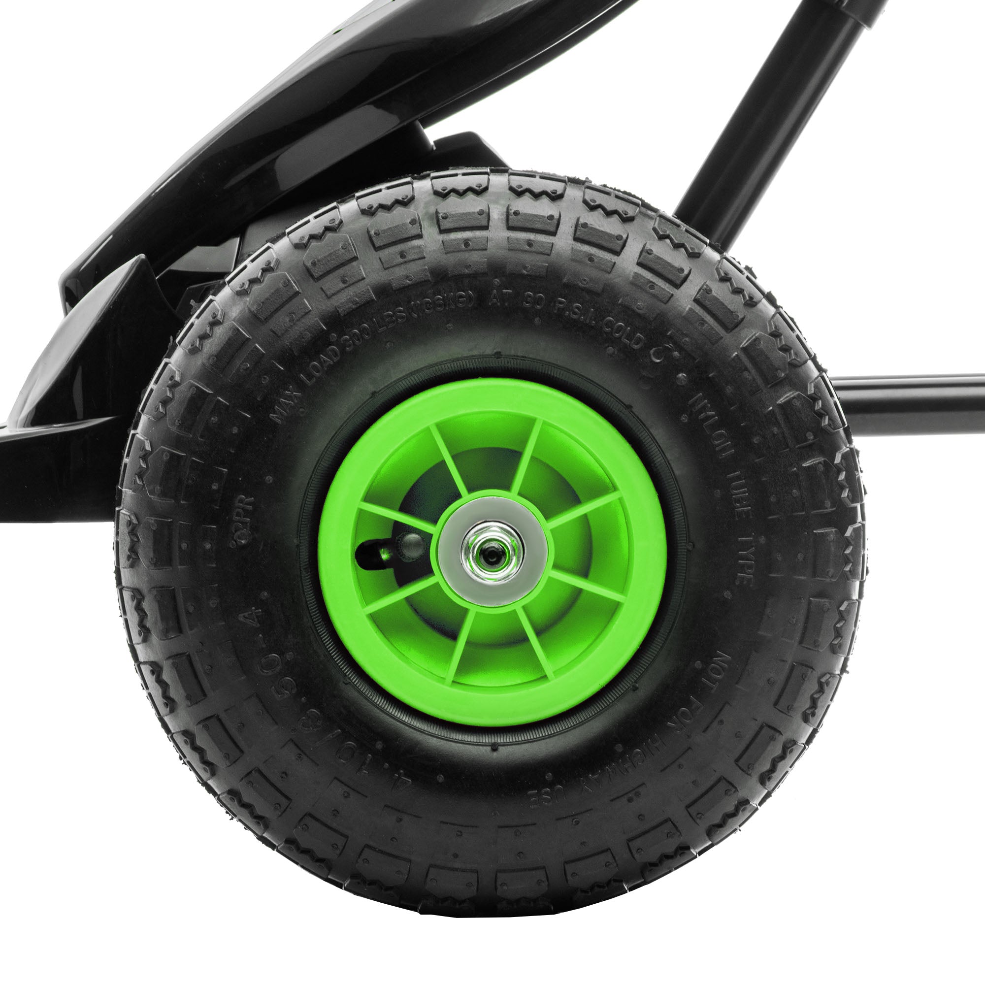 Go-Kart, Children's Vehicle with Adjustable Seat, Pedal Go-Cart with Rubber Tires, Pedal and Hand Brake, Kettcar for 5-12 Years Children, Outdoor, Green