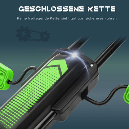 Go-Kart, Children's Vehicle with Adjustable Seat, Pedal Go-Cart with Rubber Tires, Pedal and Hand Brake, Kettcar for 5-12 Years Children, Outdoor, Green