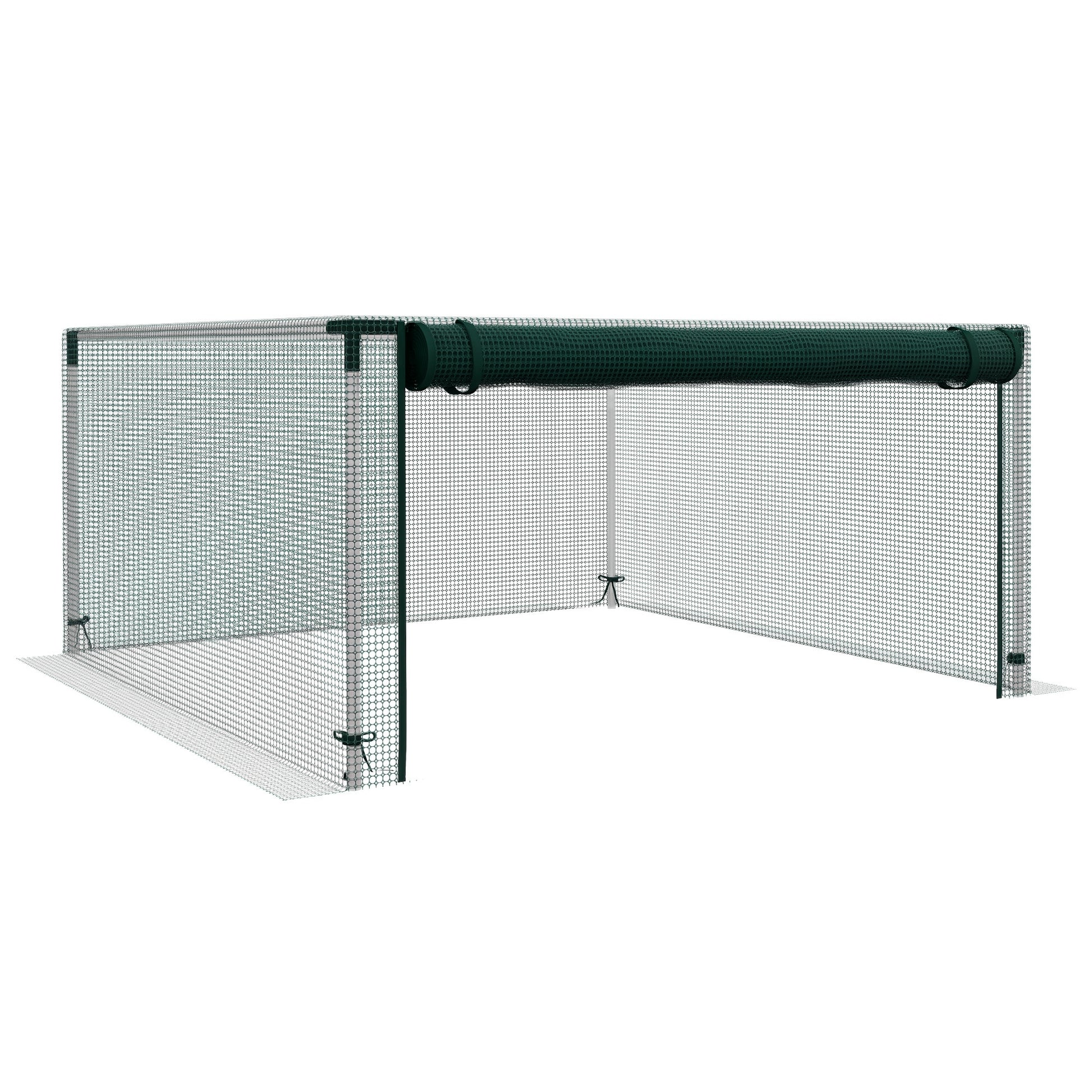 1.25 x 1.25 m Garden Net, Plant Protection Tent with Zippered Door, Insect Protection Net, Windproof Vegetable Net, Pest Protection Net for Garden, Balcony, Steel, Green
