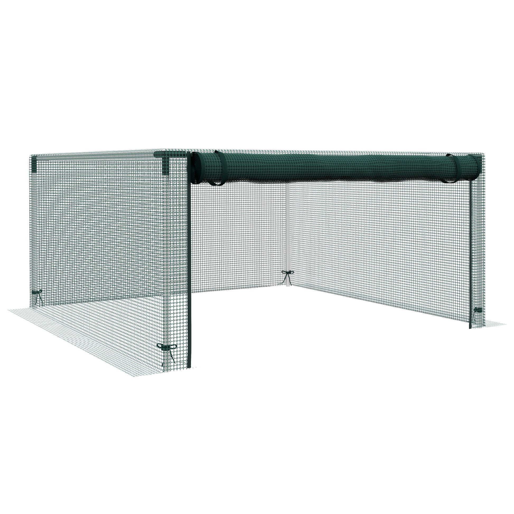 1.25 x 1.25 m Garden Net, Plant Protection Tent with Zippered Door, Insect Protection Net, Windproof Vegetable Net, Pest Protection Net for Garden, Balcony, Steel, Green