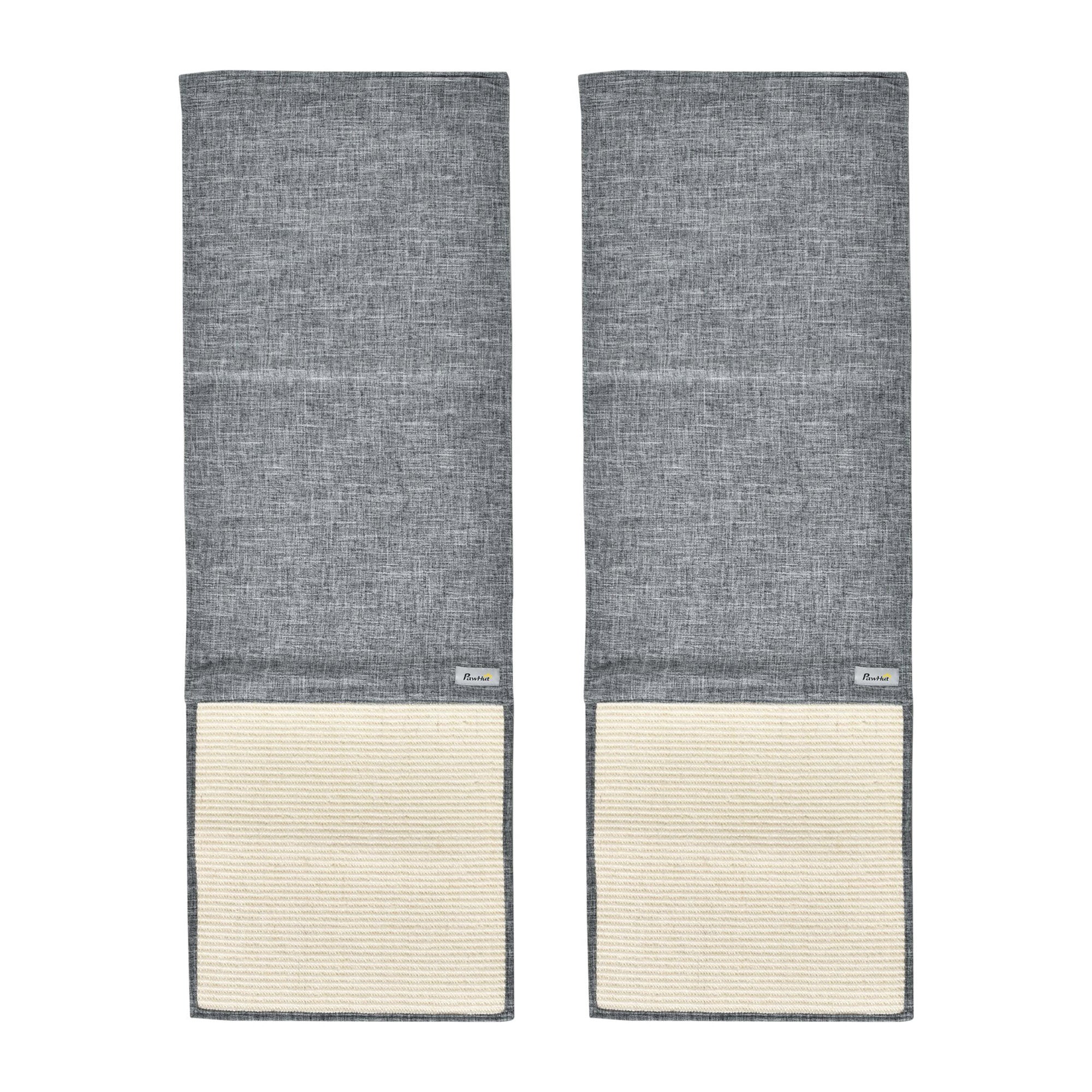 2-Pack Scratching Mat Sofa Scratch Guard Sisal Scratch Carpet for Cat Armchair Couch Cat Scratch Mat Grey 130 x 45 x 0.3 cm