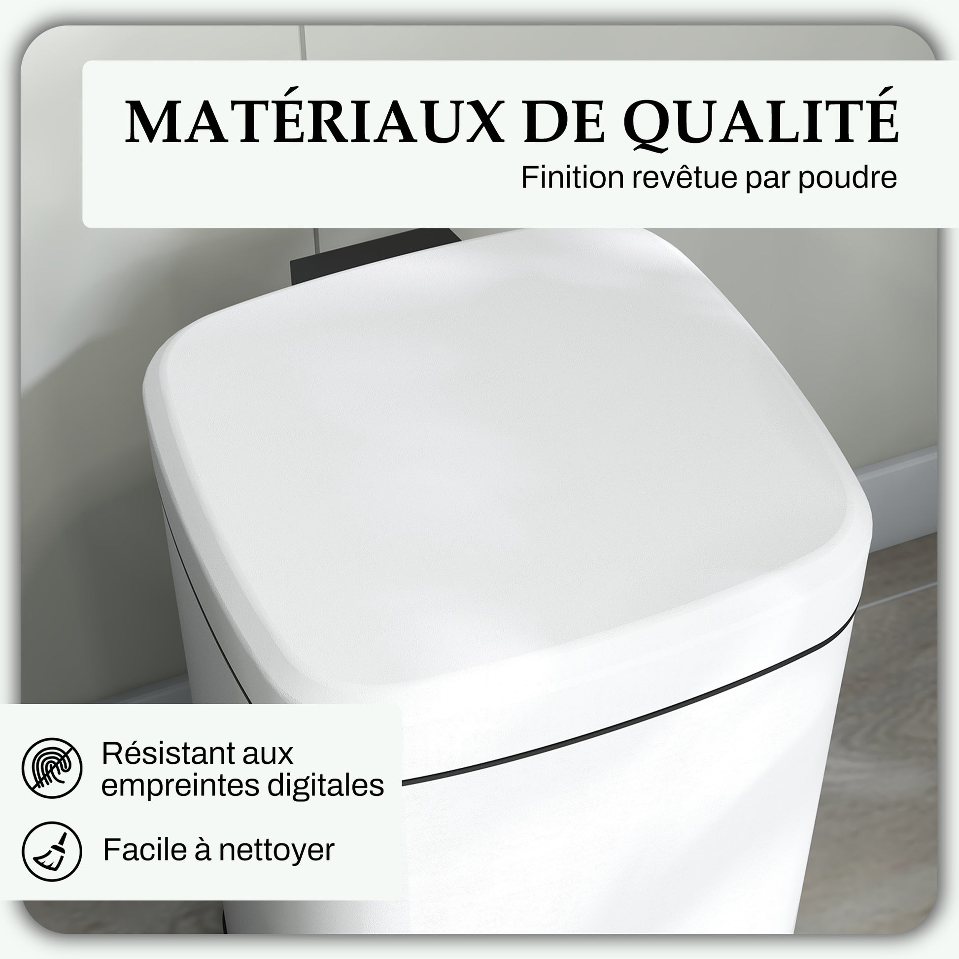 20L Kitchen Bin Pedal Bin Stainless Steel with Soft-Close Lid, Compact, Removable Inner Bucket, 28L x 35W x 45H cm, White