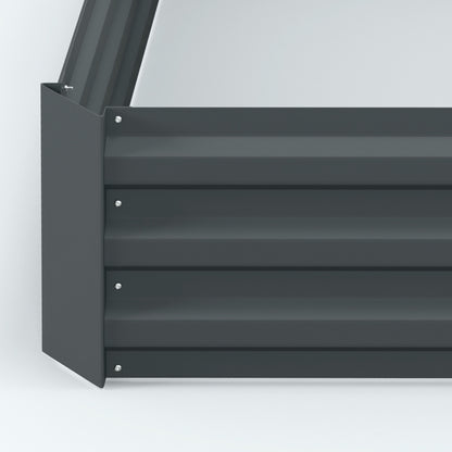 2 Piece Raised Bed Steel, Plant Bed Cold Frame Garden Bed Planter Box Stackable, Plant Pot Planter 100x100x30cm for Garden Balcony Terrace, Vegetable Bed for Flowers, Plants