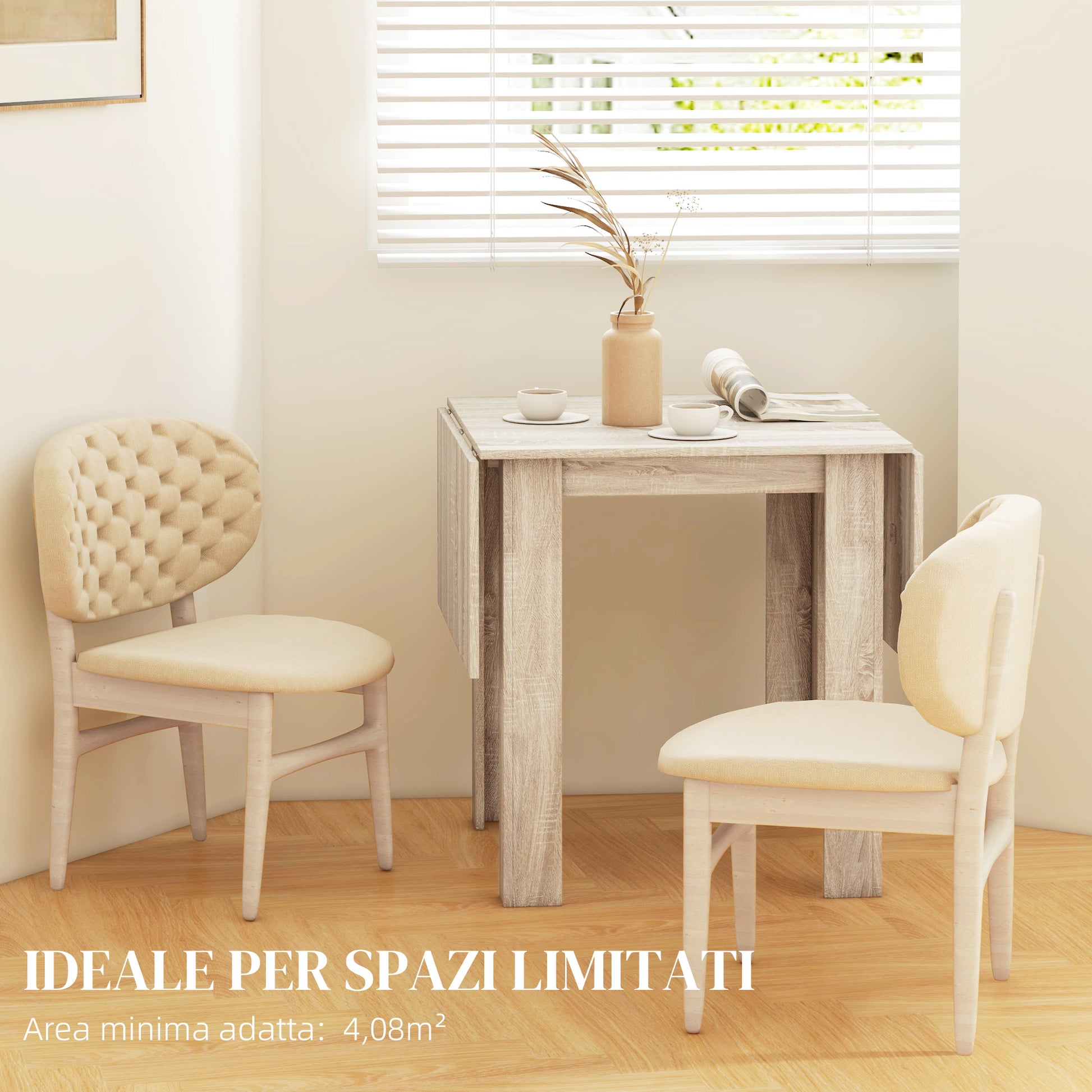 Folding Table for 4 People max Waterproof and Scratch-Resistant, Foldable Chipboard Table, 140x70x75 cm, Oak Color